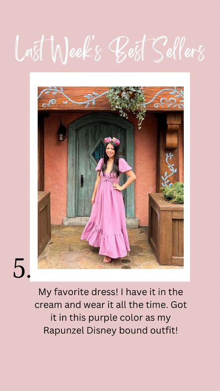 My favorite dress! I have it in the cream and wear it all the time. Got it in this purple color as my Rapunzel Disney bound outfit!

#LTKfindsunder100 #LTKSeasonal #LTKstyletip