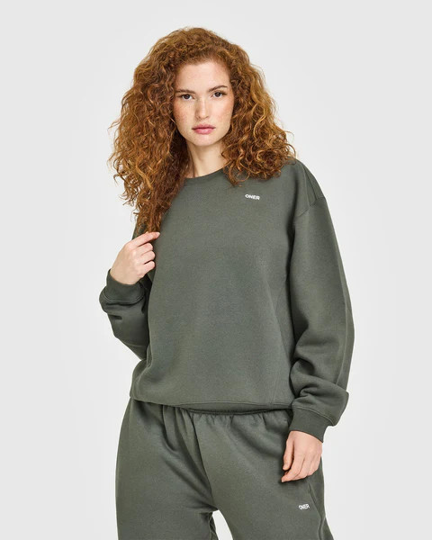 Foundations Crew Neck Sweatshirt 
 Dark Khaki | Oner Active (UK / US)