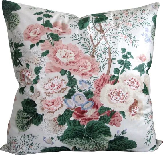 Hollyhock HDB Blush-High End Designer Decorative Pillow Cover-Lee Jofa-Accent Pillow-Single Sided | Etsy (US)