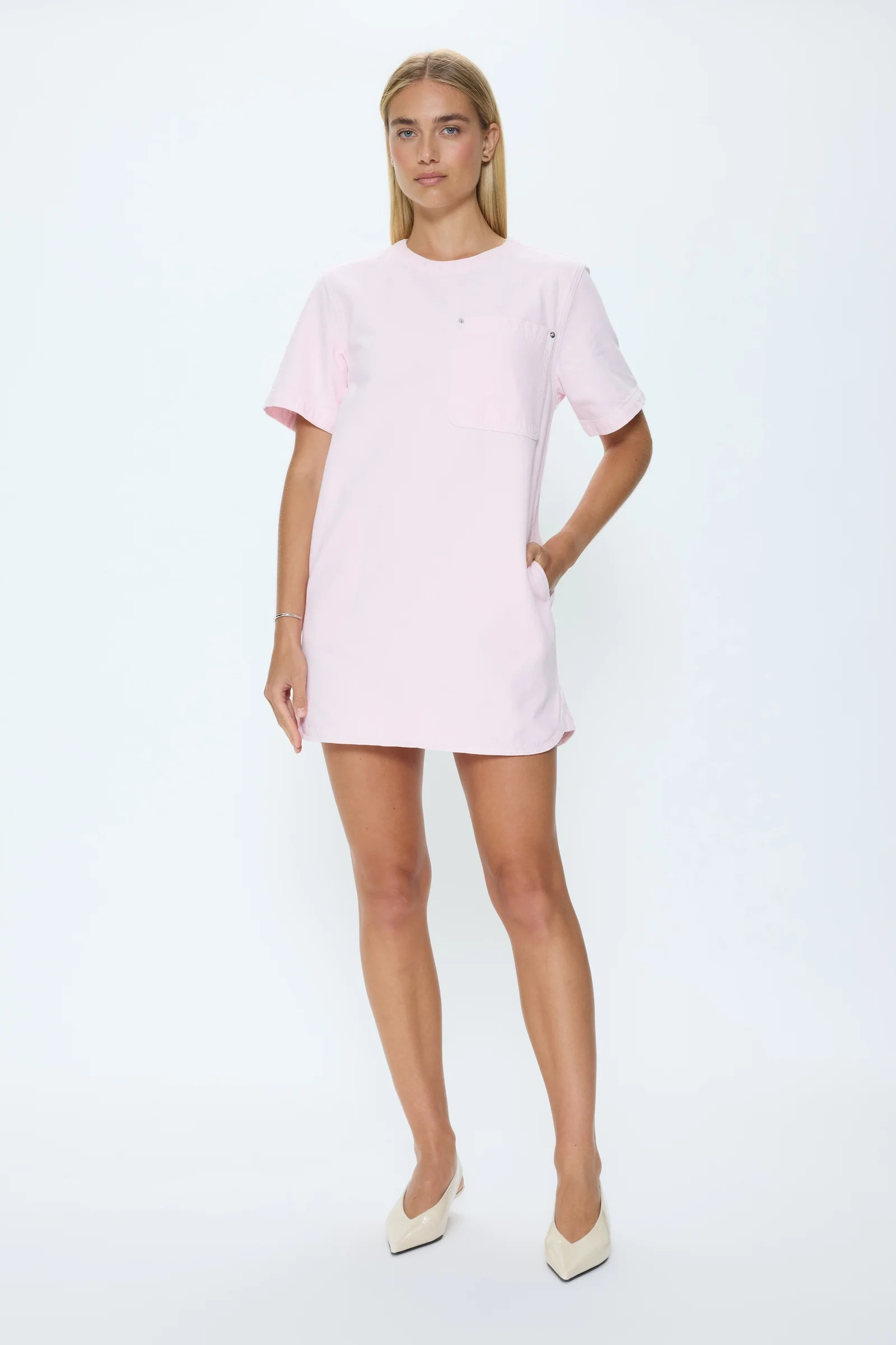 Remi T-Shirt Dress - Blush | Pistola Denim