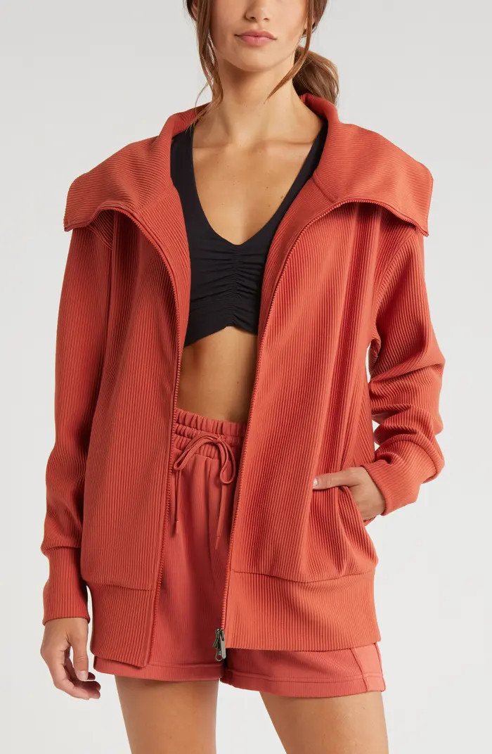 Zella Ottoman Rib Zip Jacket | Nordstrom | Nordstrom