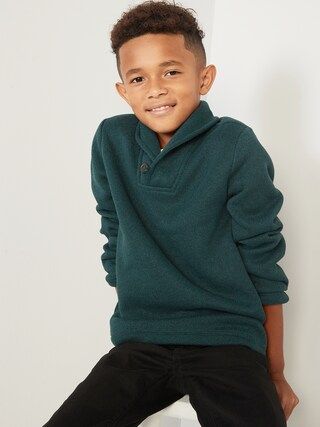 Shawl-Collar Sweater-Fleece Pullover for Boys | Old Navy (US)