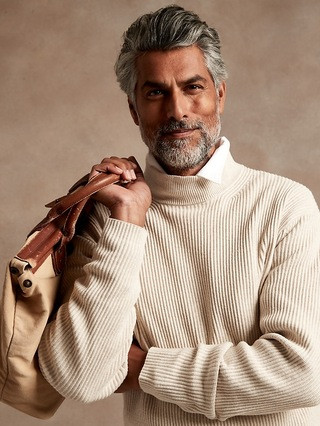 Organic Cotton Mock-Neck Sweater | Banana Republic (US)