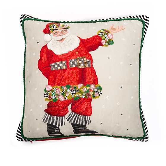 Jolly Father Christmas Pillow | MacKenzie-Childs