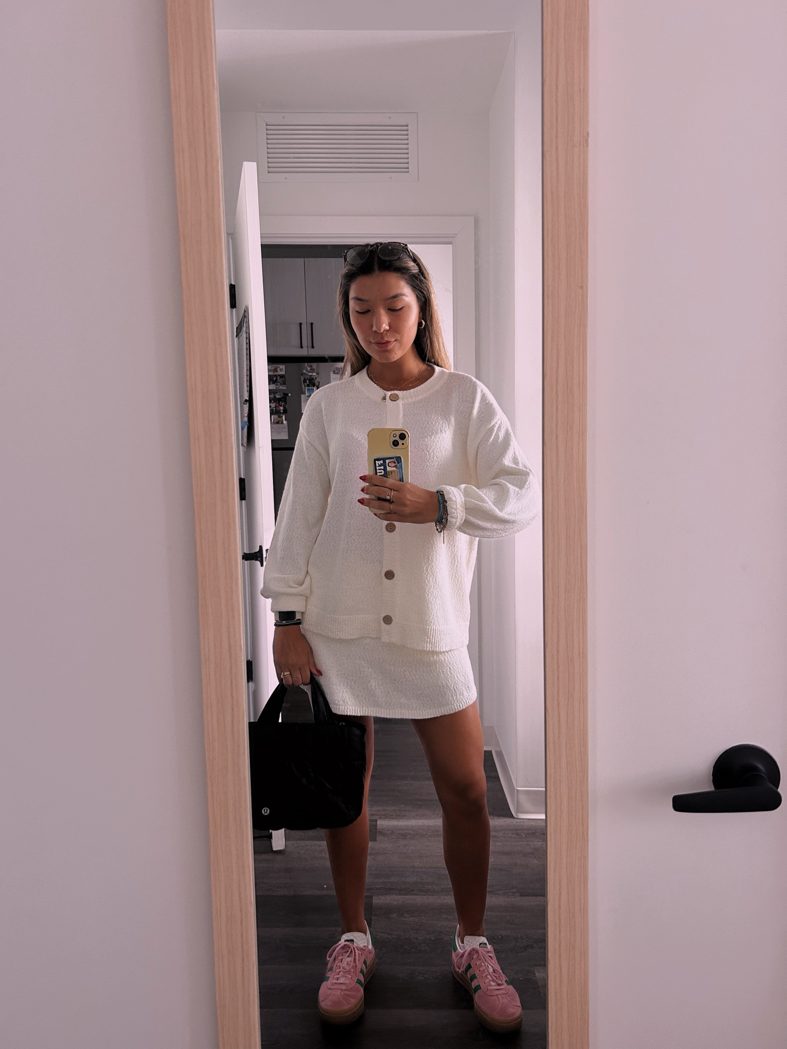 A cutest little two piece outfit and accessories :) I can’t find the tag to the bag but it’s the Lululemon quilted tote crossbody 

#LTKGiftGuide #LTKHoliday #LTKU