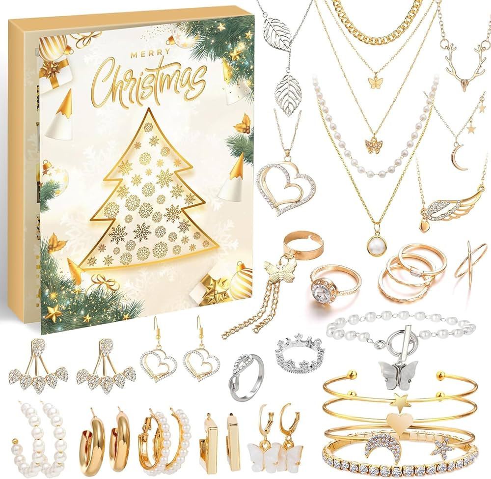 Amazon.com: Jewelry Advent Calendar for Women 2023 Girls Christmas Countdown - Fashion Bracelet N... | Amazon (US)
