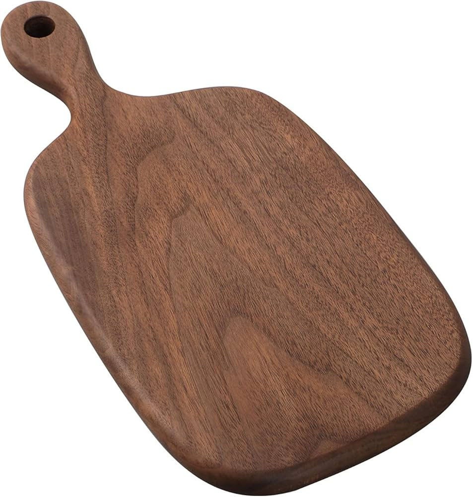 Muso Wood Small Cutting Board with Handle, Walnut Wooden Chopping Boards for Bread, Vegetables & ... | Amazon (US)
