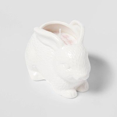 6oz Easter Bunny Candle Figural Lemon Flower &#38; Sandalwood White - Threshold&#8482; | Target