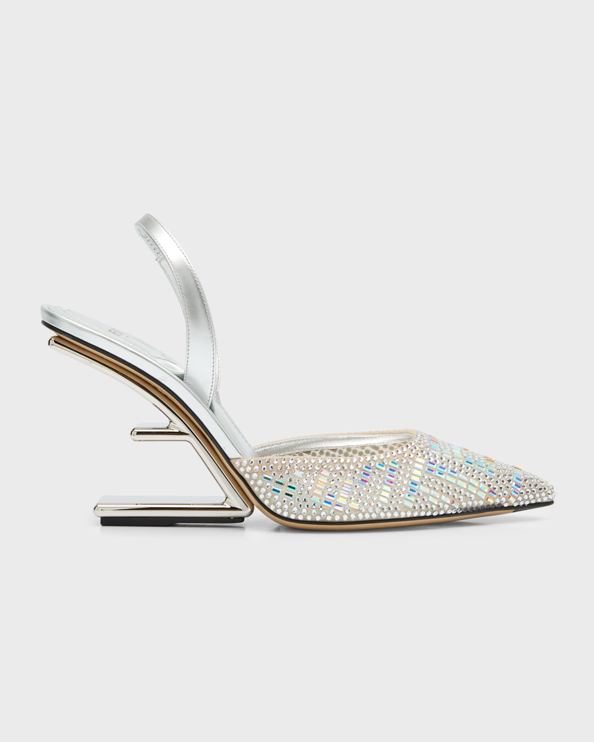 First Crystal F-Heel Halter Pumps | Neiman Marcus