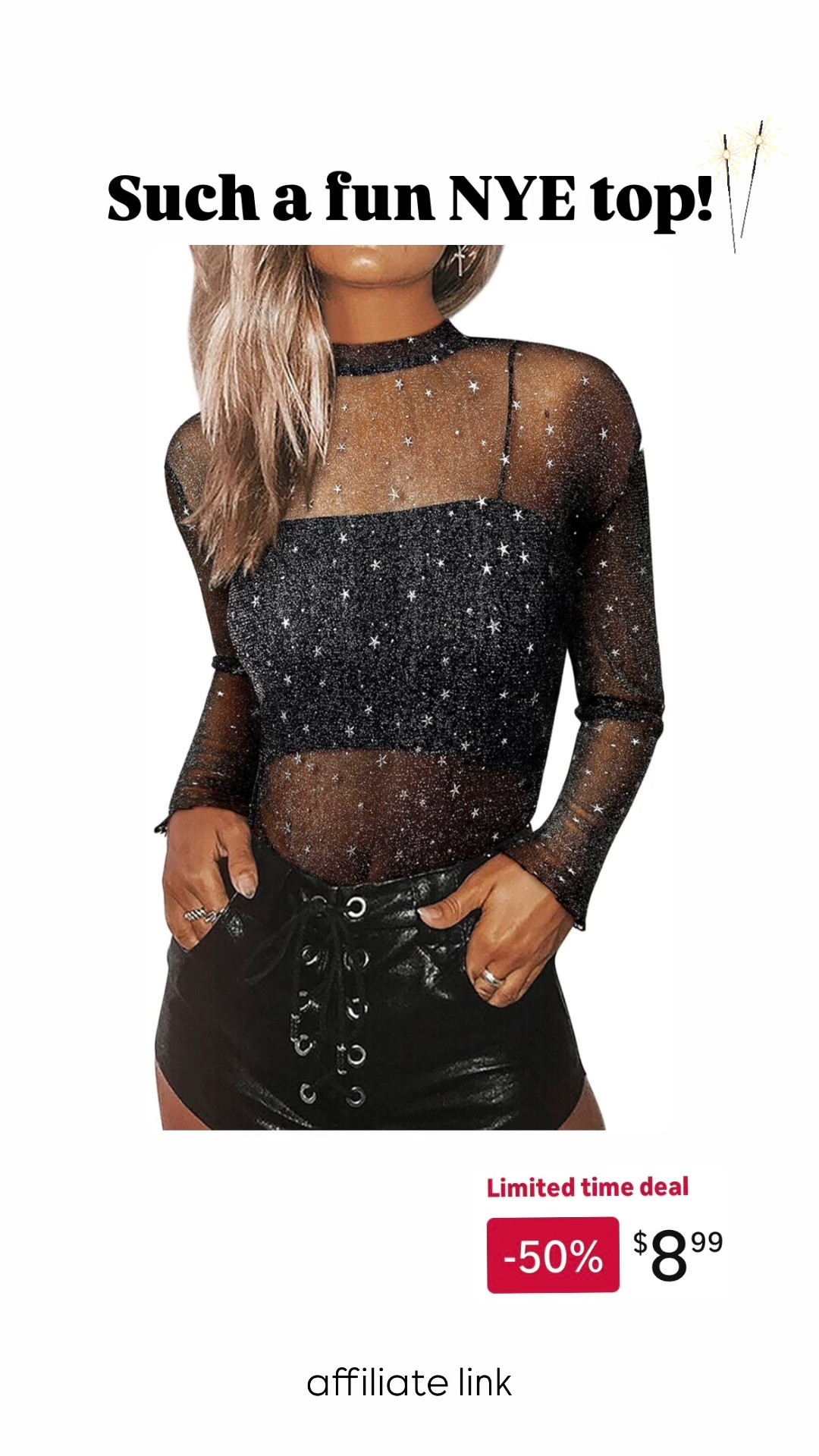 Such a fun festive top for a casual NEW YEARS EVE look ✨ 🪩 

#LTKSaleAlert #LTKHoliday #LTKFindsUnder50