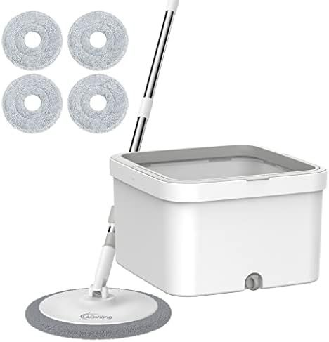 oshang Spin Mop and Bucket OG5 - Hand-Free Wringing Floor Cleaning Mop - Separates Dirty and Clea... | Amazon (US)