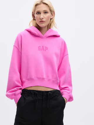 Arch Logo Cropped Hoodie | Gap (US)
