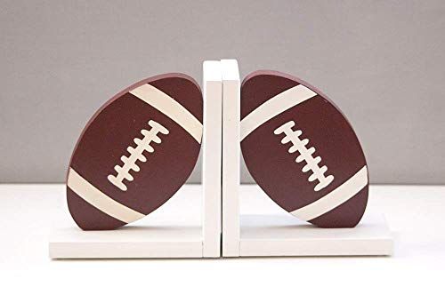 Football Bookends handmade in the US perfect for a sports themed bedroom or den kids book ends | Amazon (US)