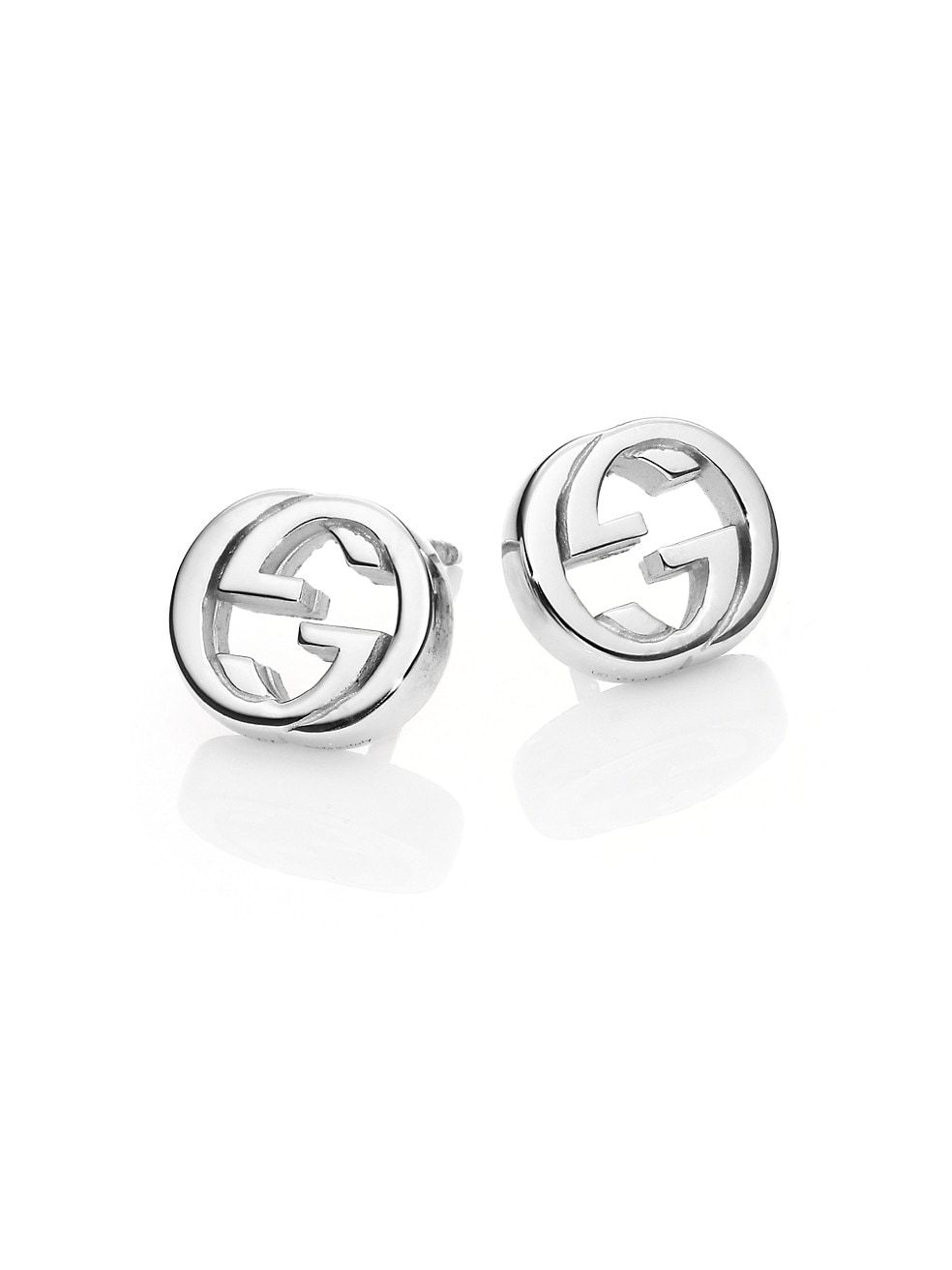 Gucci Interlocking G Sterling Silver Stud Earrings | Saks Fifth Avenue