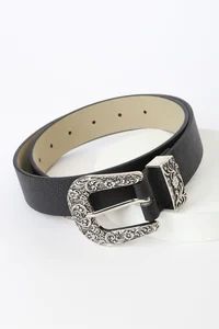 Ride Along Black and Silver Belt | Lulus (US)