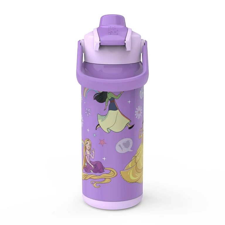 Zak Designs 20oz Princess Kids Straw Water Bottle, Stainless Steel Vacuum Insulated Liberty Bottl... | Walmart (US)