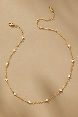 Tiny Clover Chain Necklace | Anthropologie (US)