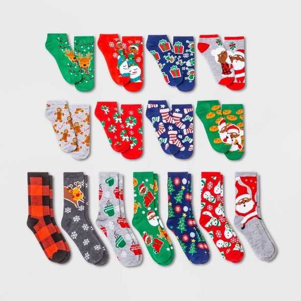 Women's Christmas Morning 15 Days of Socks Advent Calendar - Assorted Colors 4-10 | Target