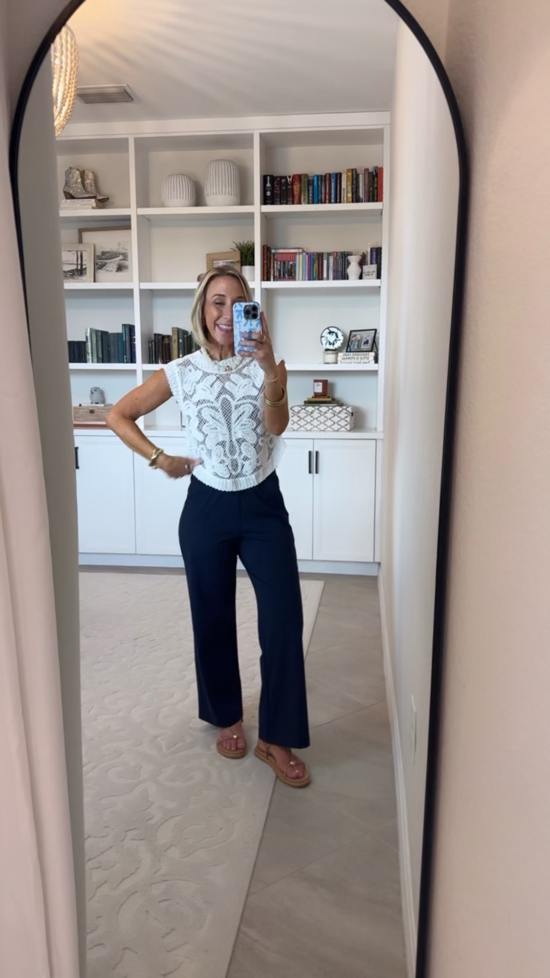 Favorite Trousers - for work, lounge or travel 🚨Use code G4FREE10 for 10% off the pants. ShiftReady Wide Leg Pant - size XS, petite. (“Dark Navy”). 8 colors. * Crochet Cap Sleeve Top - Size Small.

#LTKWorkwear #LTKTravel #LTKOver40