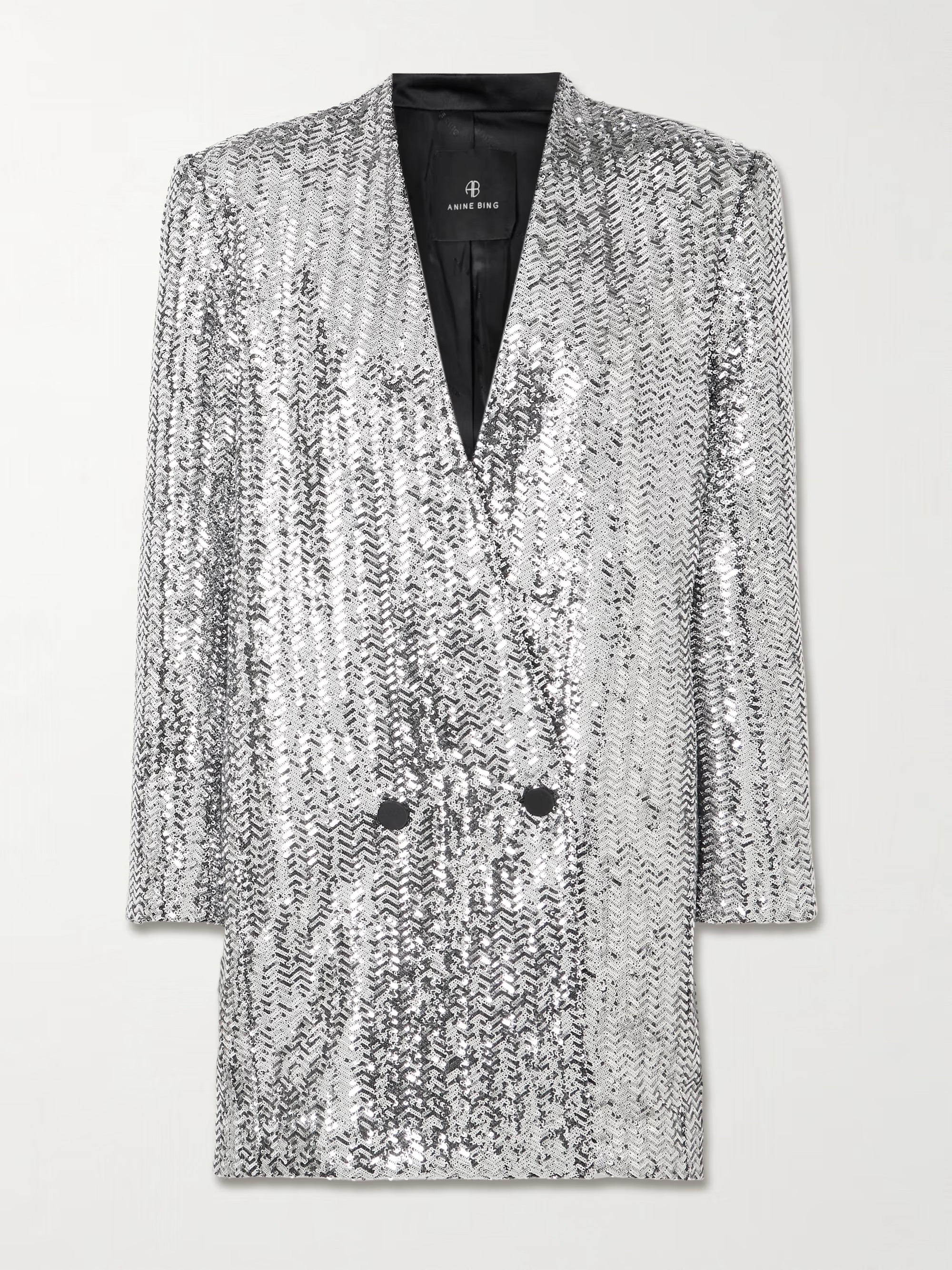 Veneda double-breasted sequined satin mini dress | NET-A-PORTER (UK & EU)