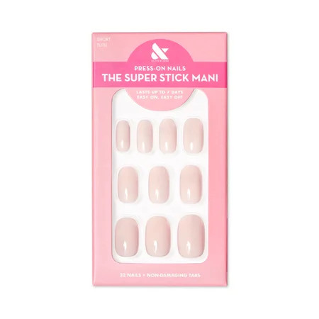 Olive & June Super Stick Mani Squoval Short Press-On Tabs, Tutu, 32 Pieces | Walmart (US)