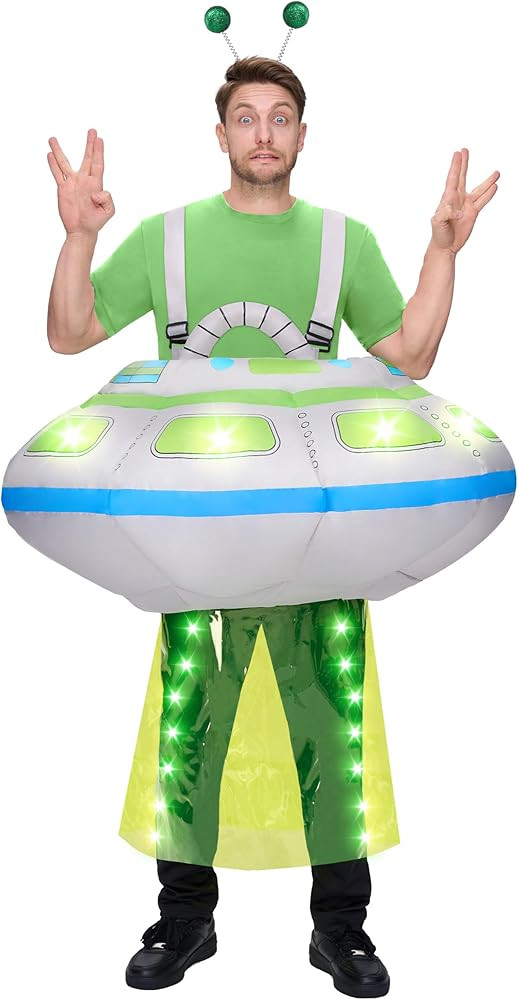 Spooktacular Creations Adults Inflatable Costumes, Light-Up Spaceship Halloween Inflatable Costum... | Amazon (US)