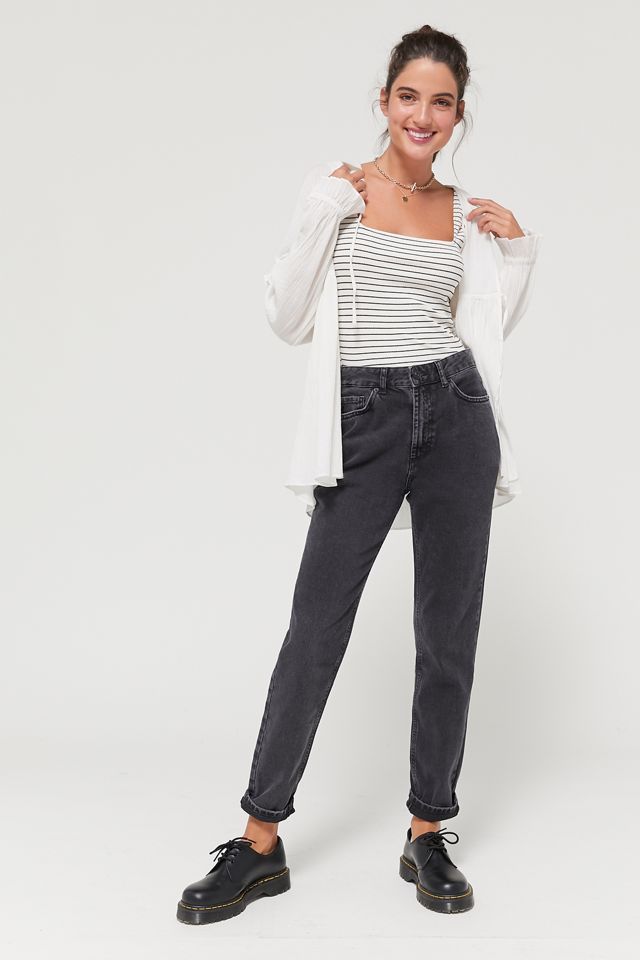 BDG High-Waisted Mom Jean – Washed Black Denim | Urban Outfitters (US and RoW)