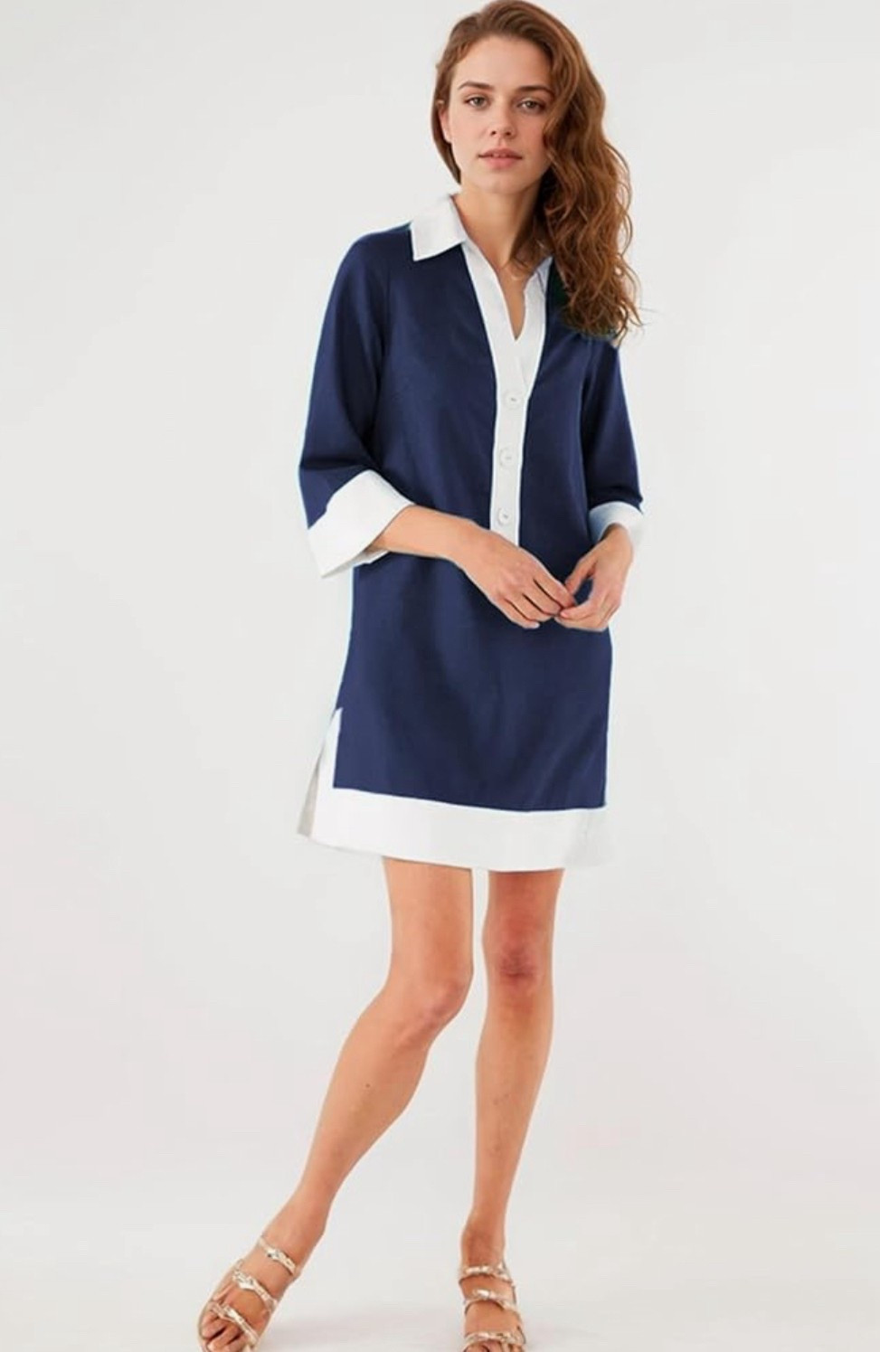 Amazon find under $40 & summer must-have!
This navy + white color block cover-up dress looks designer but is just $35.99 on Amazon — and it has pockets!

Outfit Details:
	•	Omoone linen-blend cover-up in navy (also comes in multiple colors!)
	•	Lightweight, breathable fabric: 30% linen, 70% viscose = perfect for hot days
	•	A-line caftan silhouette with button details, collar, and crisp contrast trim
	•	Side slits + inseam pockets for functionality
	•	Available in S–XL (I’m wearing Small)

Why I love it:
It’s giving “preppy at the pool” meets resort-ready chic. The structured shape feels timeless and flattering, while the relaxed fit makes it easy to throw on over a swimsuit or wear as a casual dress. Great with sandals, sunnies, and a woven tote!

Perfect for:
Beach days, pool parties, lake weekends, vacation travel, or even lunch on the patio.

Shop the look on my LTK
Budget-friendly, breezy & beautiful!

☀️🌊👗💙🏖️👜⛱️✈️

Amazon beach cover up dress, navy white caftan, linen blend summer dress, color block pool cover-up, Amazon fashion under $40, vacation style find, classic preppy beach outfit, coastal grandmother vibes


#LTKFindsUnder50 #LTKFindsUnder100 #LTKOver40