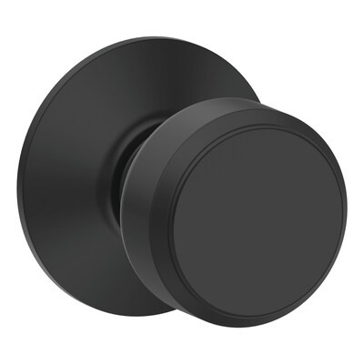 Schlage  Bowery Matte Black Passage Door Knob | Lowe's