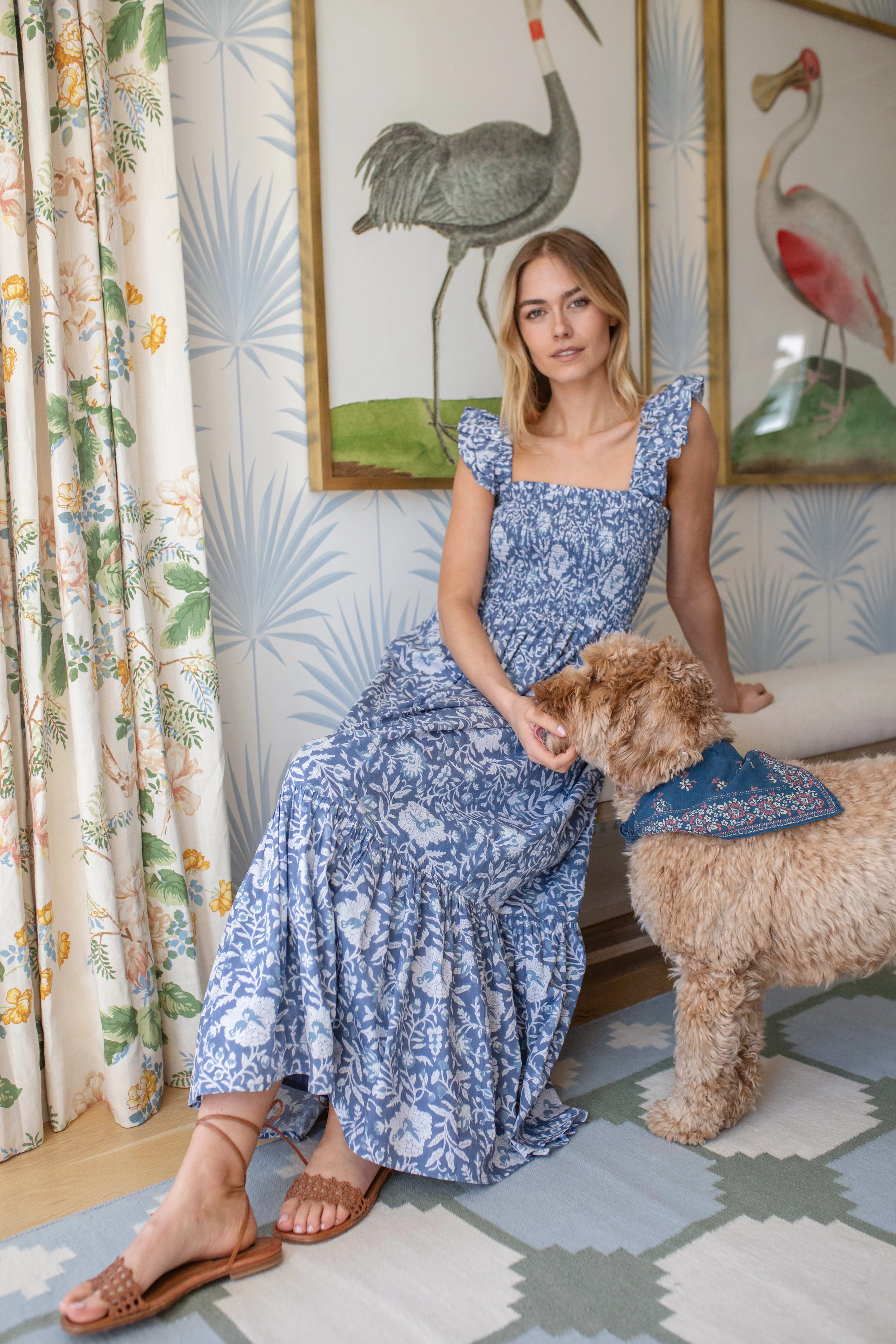 Sasco Dress - Indigo Blossom | Marea