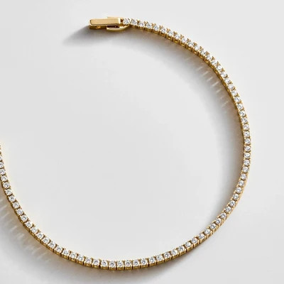 Billie 18K Gold Tennis Bracelet - 18K Gold Plated Sterling Silver | BaubleBar