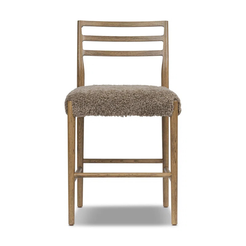 Lindyn Upholstered Counter Stool with Solid Wood Frame | Wayfair North America