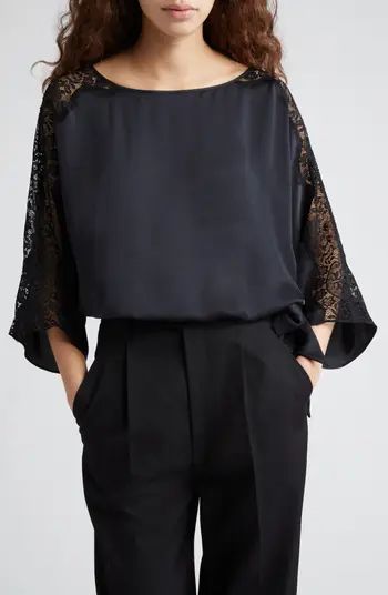 Alessia Satin & Lace Top | Nordstrom