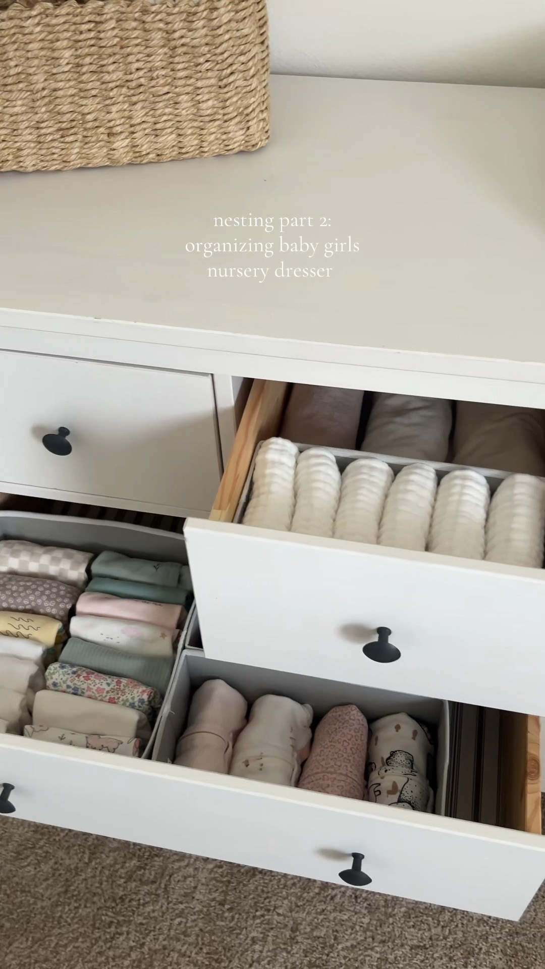nursery dresser organization 🤍

#LTKHome #LTKBump #LTKBaby