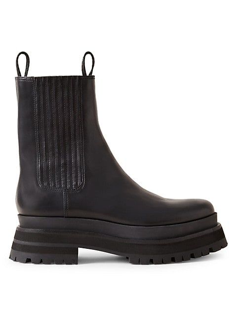 Loeffler Randall Toni Lug Sole Leather Platform Boots | Saks Fifth Avenue