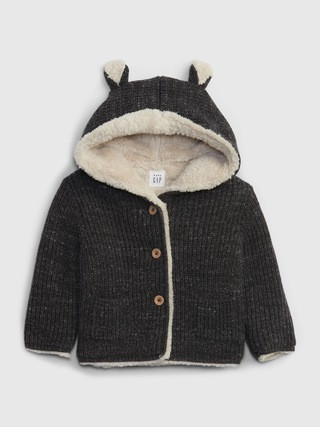 Baby Sherpa-Lined Bear Sweater | Gap (US)