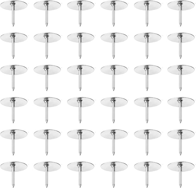 500 Count Push Pins, Thumb Tack, Flat Push Pins, Silver Thumb Tacks, Standard Thumb Tacks Steel P... | Amazon (US)