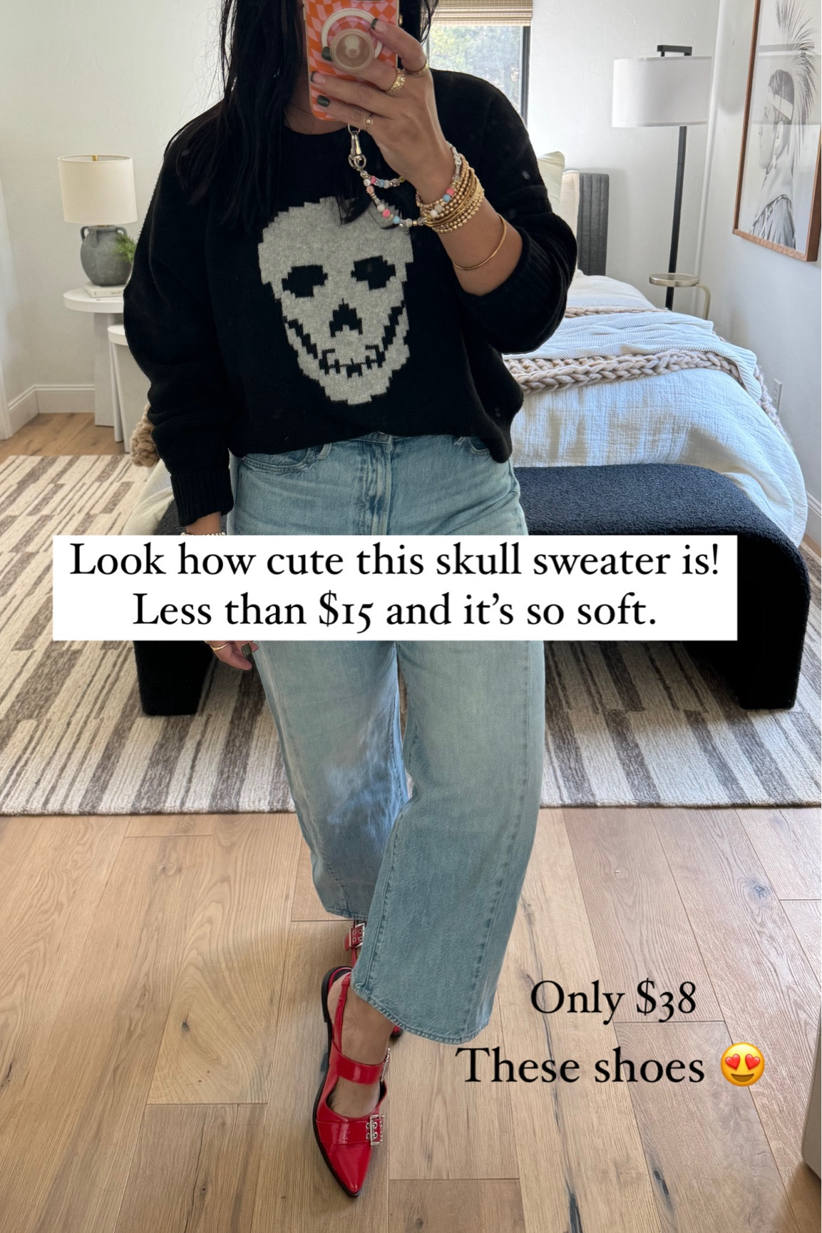 Sweater size large (could have done a medium), jeans no longer available, shoes fit tts. This sweater is so soft and less than $15! #walmartpartner #walmartfashion @walmartfashion 

#LTKOver40 #LTKMidsize #LTKWorkwear
