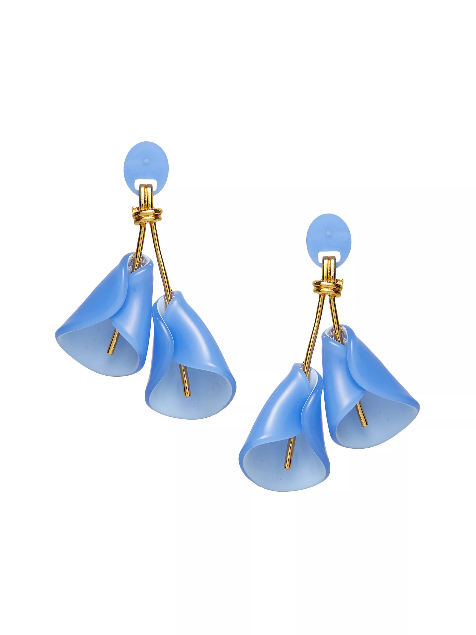 Calla Lily 14K Gold-Plated & Acetate Drop Earrings | Saks Fifth Avenue