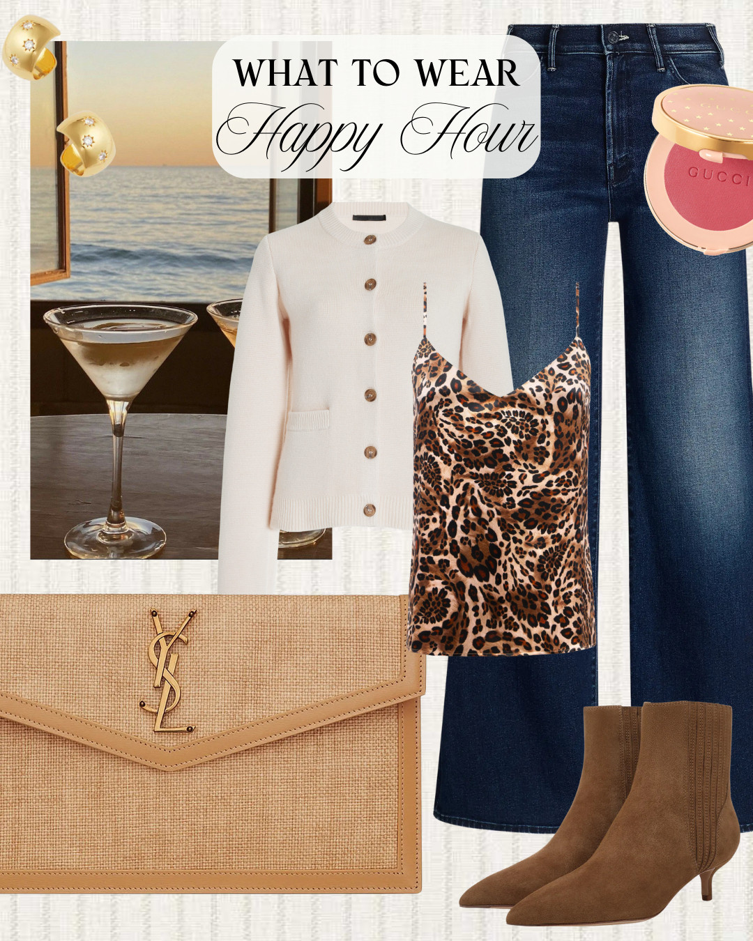 Outfit inspo for happy hour! All these pieces will be in your closet forever and make so many outfit combinations🤍

#LTKStyleTip #LTKSeasonal #LTKOver40