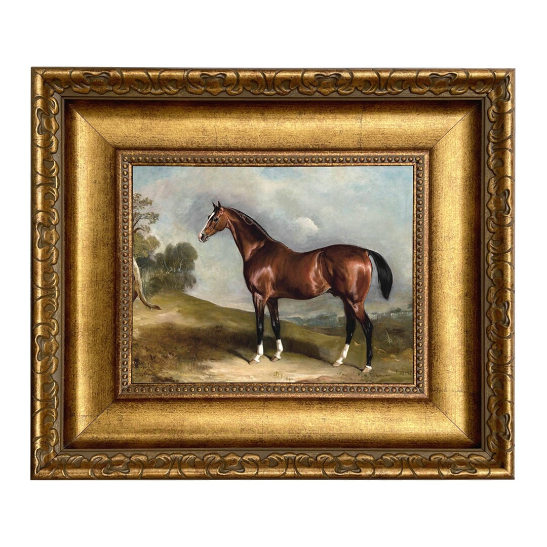 Portrait of Sultan in Landscape Oil Painting Print on Canvas in Wide Antiqued Gold Frame. an 8 X ... | Etsy (US)