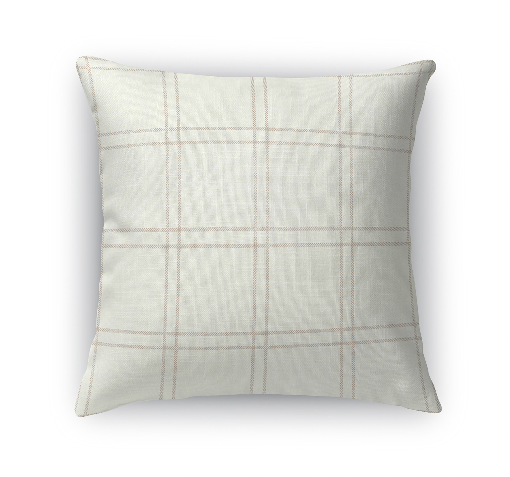 COASTAL PLAID IVORY Accent Pillow By Kavka Designs - Walmart.com | Walmart (US)