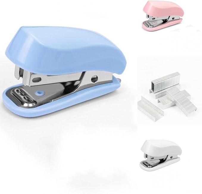 Blue Color Mini Stapler with Staples,Small Cute Stapler for Desk,Gift for Student or Office Use (... | Amazon (US)