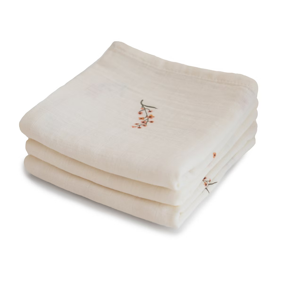 Mushie Organic Cotton Muslin Cloths 3-Pack | Target