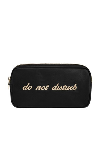 Stoney Clover Lane "do Not Disturb " Embroidered Small Pouch in Noir from Revolve.com | Revolve Clothing (Global)