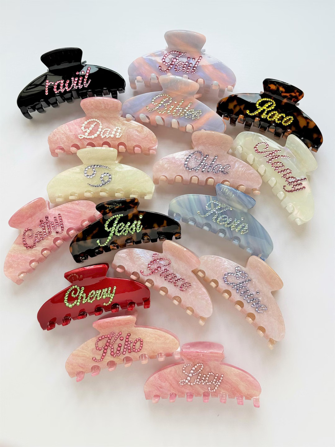 Custom Name Hair Claw Clip, Personalized Hair Decoration Accessory, Anniversary, Bride, Bridesmai... | Etsy (US)