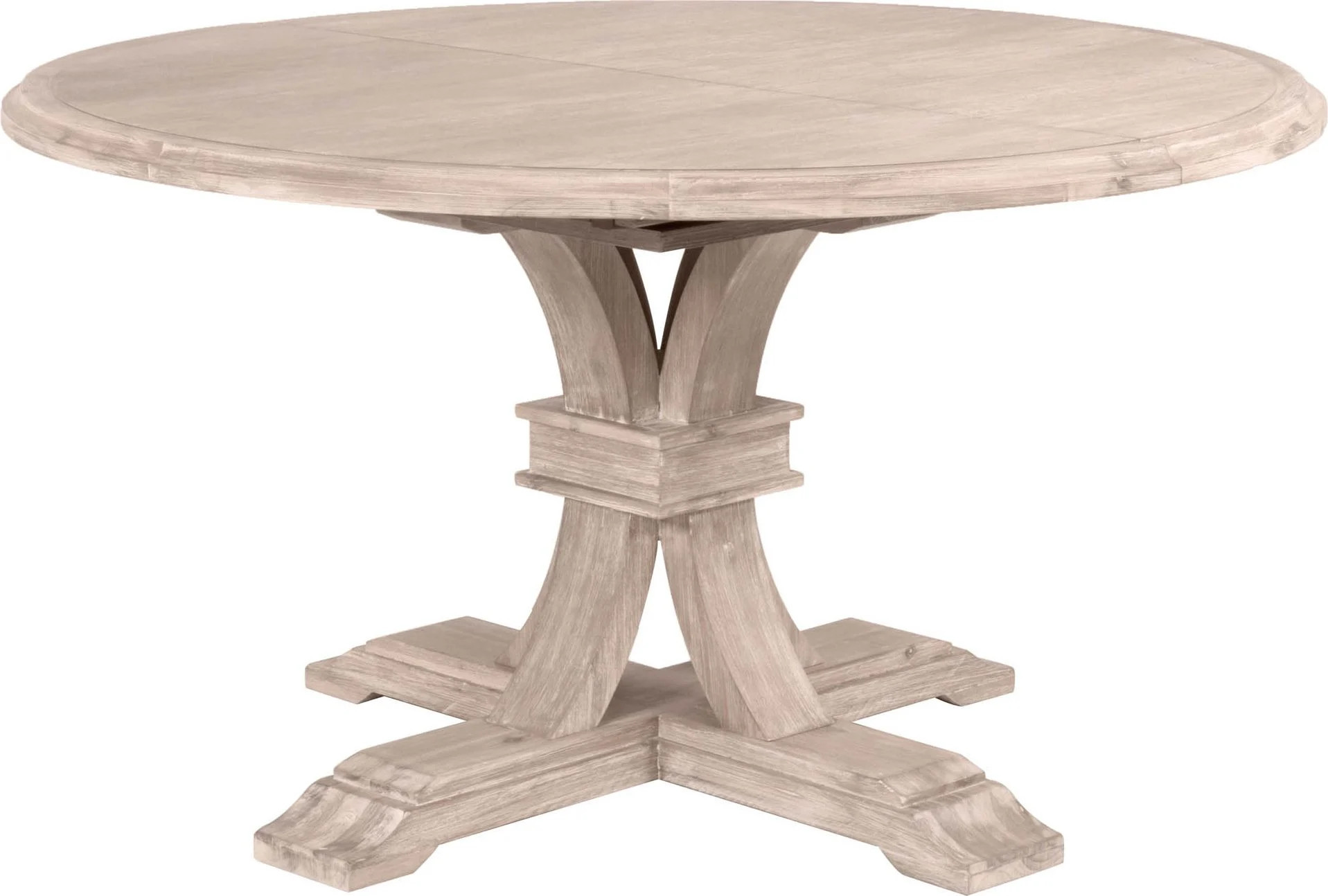 Devon Traditions Natural Gray 54" Round Extendable Dining Table | 1stopbedrooms