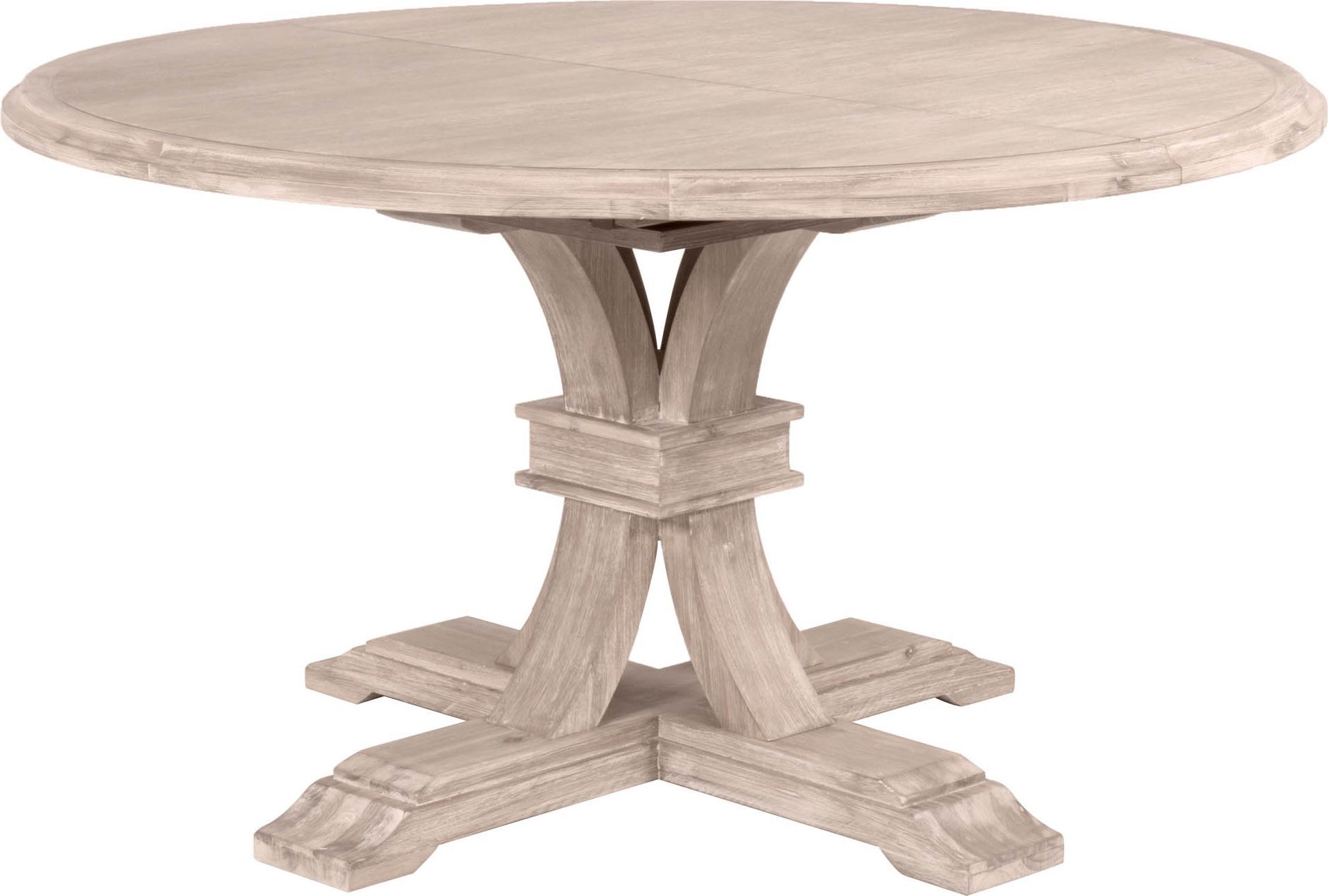 Devon Traditions Natural Gray 54" Round Extendable Dining Table | 1stopbedrooms