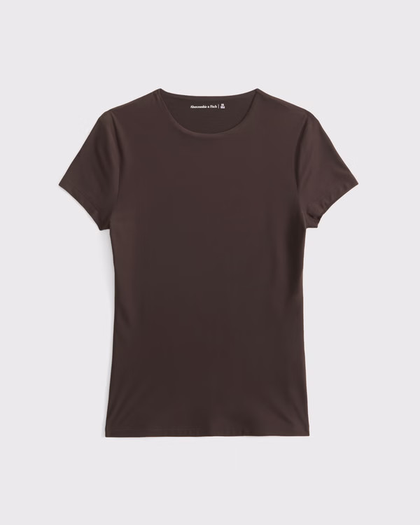 Soft Matte Seamless Tuckable Baby Tee | Abercrombie & Fitch (US)