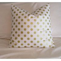 Our Best Seller Metallic Gold Polka Dot Pillow Cover-Housewares-Home Decor All Sizes | Etsy (US)